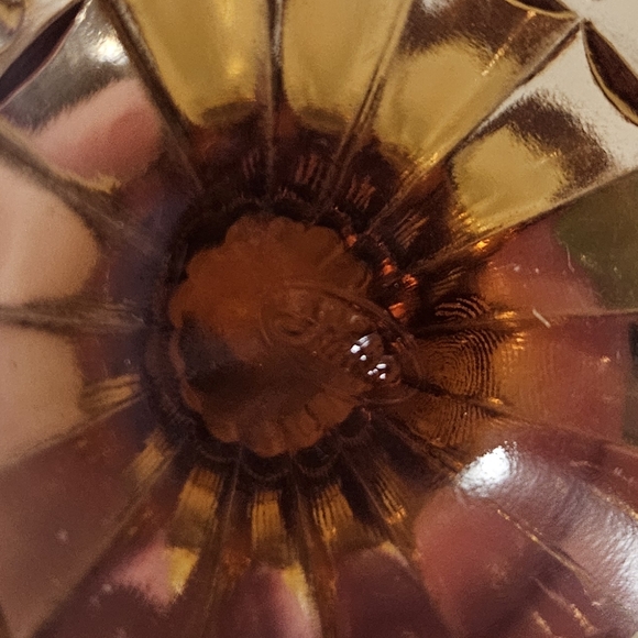 Fenton Amber Cameo Glass Compote - Picture 7 of 7